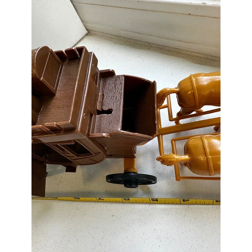 Vintage Processed Plastic Co Stagecoach Toy 7665 Western Horse Carriage USA Made